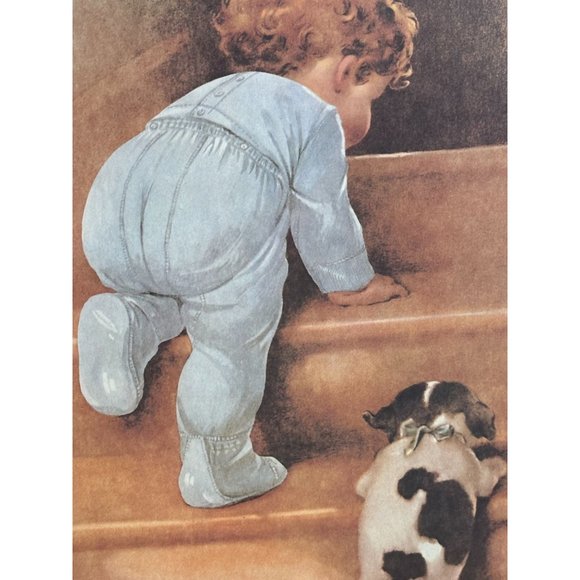 Vtg Prints Bessie Pease Gutmann Calendar Sz 11/14 80s Art Print Nursery Signed - Picture 4 of 14